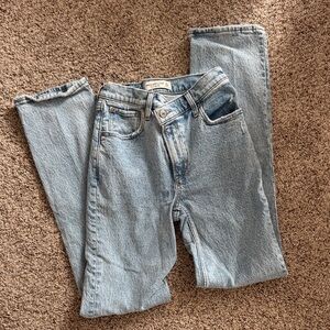 Abercrombie & Fitch Light Blue High-Rise Straight Jeans